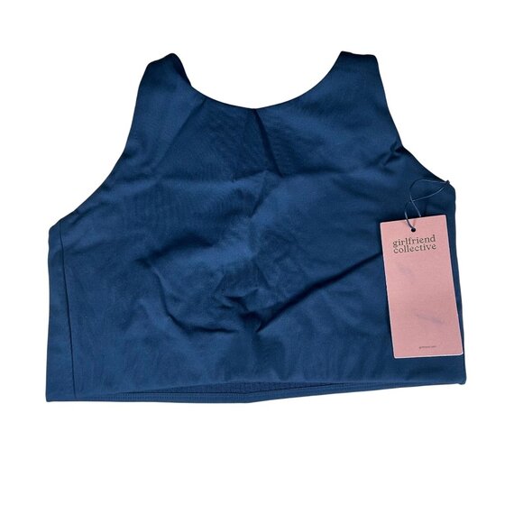 Girlfriend Collective Topanga Halter Bra #1001 Women's Size Large in Black NWT! - Picture 1 of 5